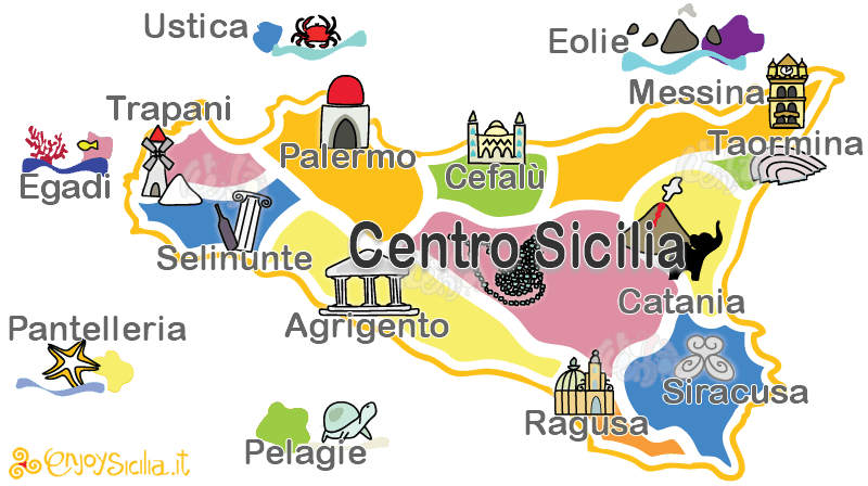 Enna area and Sicily Interland