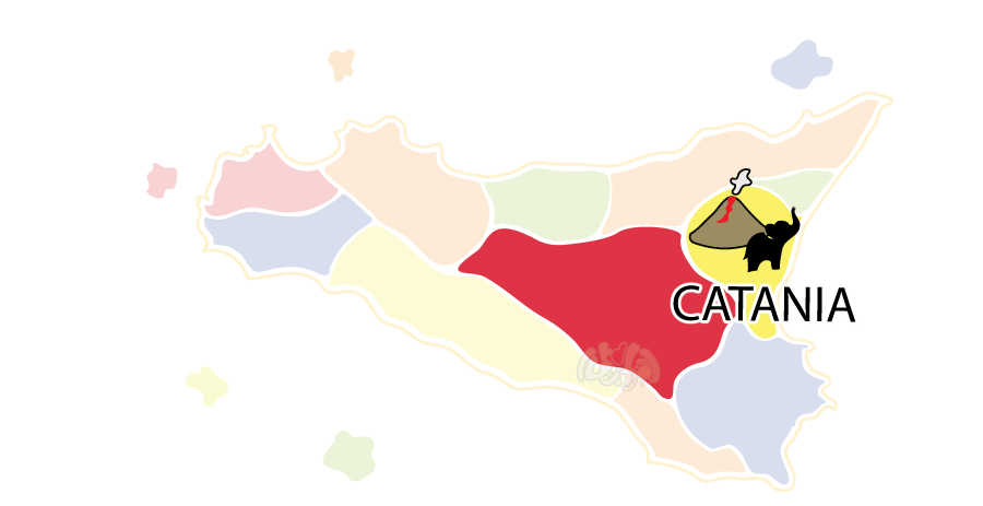 Catania area close to Enna