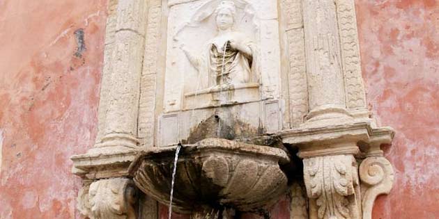 Fountain of the Ninfa Zizza in Militello Val di Catania