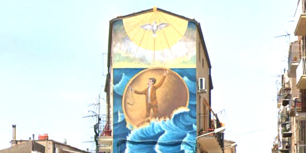 Murals of Felice Balsamello in Gangi
