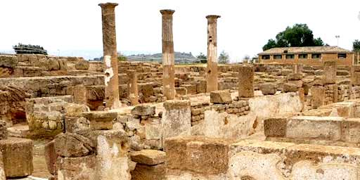 Hellenistic Roman Quarter in Agrigento in Valley of Temples