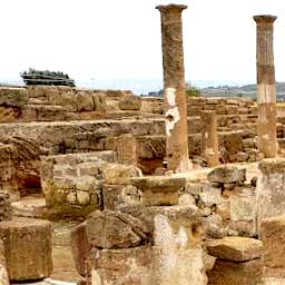 Hellenistic Roman Quarter in Agrigento in Valley of Temples