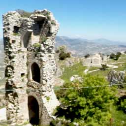 Ruins of the Norman Castle in Caltabellotta
