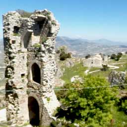 Ruins of the Norman Castle in Caltabellotta
