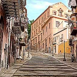 Staircase of Via Roma in Termini Imerese
