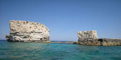 Scoglio Due Fratelli a Siracusa