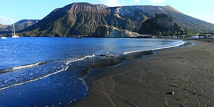 Baia Negra Beach in Vulcano