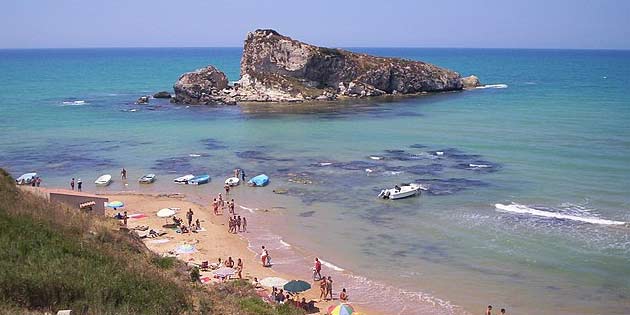 Rocca San Nicola Beach in Licata