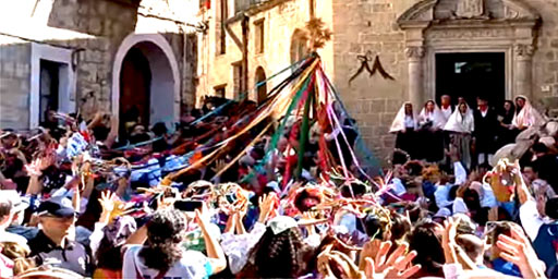 Pantomime dance of the Cordella in Petralia Sottana