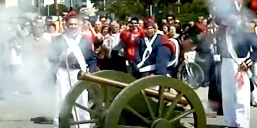 Garibaldi demonstrations in Marsala