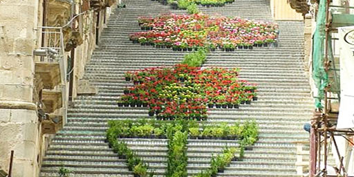 Scala infiorata a Caltagirone - Festa Madonna Conadomini