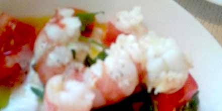 Shrimp and mint salad