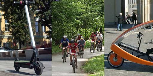 Rental of bicycles, scooters, hoverboards