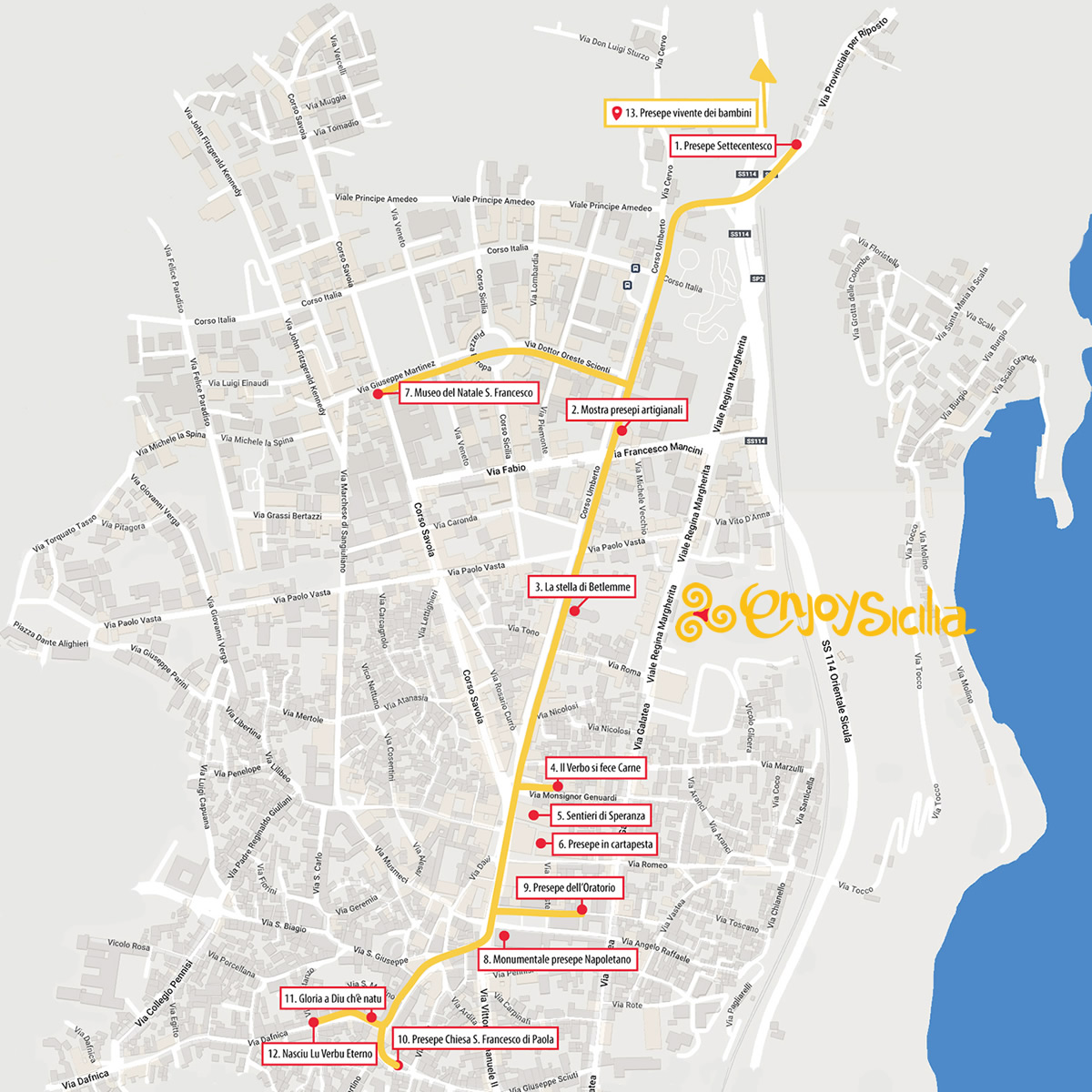 acireale percorso presepi